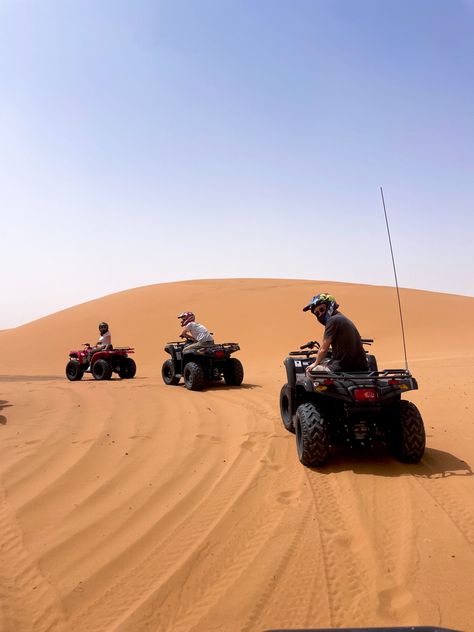 desert, sand dunes, ATV, outdoor adventure, Morocco Clermont Florida, Dubai Desert Safari, Desert Aesthetic, Dubai Aesthetic, Atv Riding, Dubai Desert, Quad Bike, Desert Oasis, Safari Tour