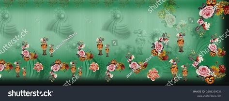 Textile Digital Print Saree Design Along Stock Illustration 2186239027 | Shutterstock Digital Saree Design, Digital Saree, Digital Print Saree, Print Saree, Saree Design, Channel Art, Real Estate Flyers, Industrial Art, Color Palette Generator