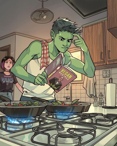 Gabriel Picolo, Teen Titans Love, Learning How To Cook, Raven Beast Boy, Titans Tv Series, Original Teen Titans, Teen Titans Fanart, Teen Titan, Univers Dc