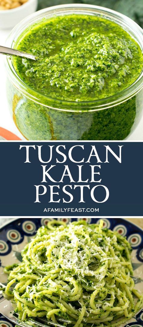 Herb Pesto, Mix Vegetable Recipe, Kale Pesto Recipe, Tuscan Kale, Chou Kale, Basil Pesto Recipes, Kale Pesto, Kale Recipes, Family Feast