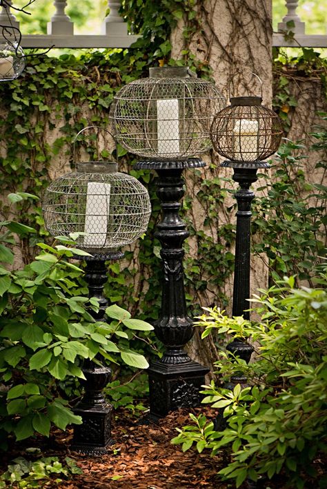 A Magical Dinner in the Courtyard - Nell Hill's Goth Porch, Witchy Garden, Goth Cottagecore, Outdoor Lighting Ideas, Tattoo Plant, Goth Garden, Garden Nook, Gothic Garden, Garden Idea