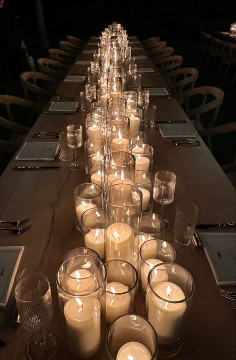 Candle Reception Decor, Southern Style Wedding, Elegant Engagement Party, Candlelit Wedding, Pretty Christmas Decorations, Engagement Dinner, 2025 Wedding, Candlelit Dinner, Boda Mexicana