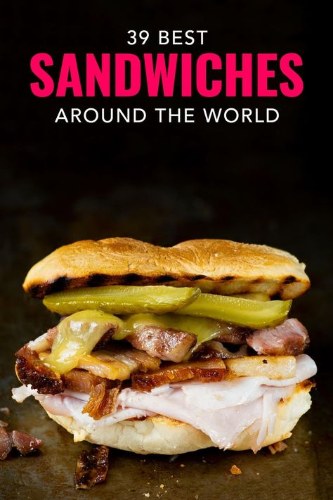 The most delicious sandwiches around the world. #sandwiches #lunch #food Sandwiches Lunch, Sandwhich Recipes, Best Sandwich Recipes, Best Sandwiches, Around The World Food, Gourmet Sandwiches, Deli Sandwiches, Lunch Food, Sandwich Shops