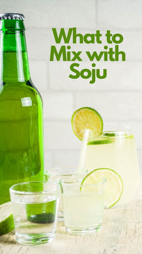 Soju Mixers Soju Mixed Drinks Recipe, Strawberry Soju Cocktail Recipes, Soju Drinks Recipes, Soju Mixed Drinks, Soju Cocktail Recipes, Soju Cocktails, Soju Drink, Soju Recipes, Watermelon Soju