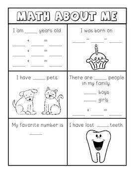 This is a great activity to do at the beginning of the year to help teach children that math is all around them. All About Me Maths, Grade 1 Math, Math About Me, Math Tutor, Kindergarten Ideas, Math Methods, Classroom Community, Beginning Of School, 1st Grade Math