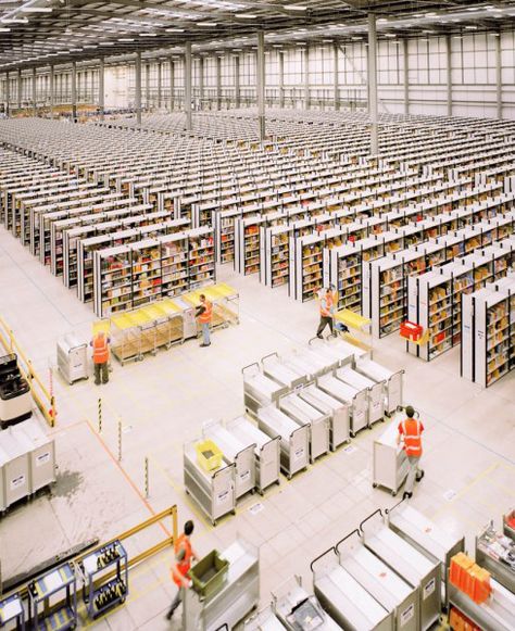 Inside Amazon by Ben Roberts | photography | Agenda | Phaidon Factory Architecture, Fulfillment Center, Warehouse Design, Amazon Fulfillment Center, Business Innovation, 3d Warehouse, Supply Chain, Store Design, Innovation Design