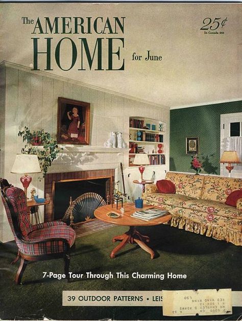 1950 Decor, 1950s Interior Design, Early American Decorating, 1950s Living Room, 1950s Interior, Sala Vintage, Maple Furniture, 1950s Decor, Early American Style