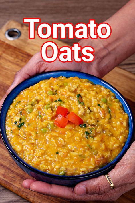 Tomato Oats Recipe | Healthy Weight-Loss Oats Recipe Best Oats Recipe, Hebbars Kitchen Recipes, Oats Recipes Indian, Masala Oats, Puttu Recipe, Vegetable Bake, Oat Recipes Healthy, Dhokla Recipe, Idli Recipe