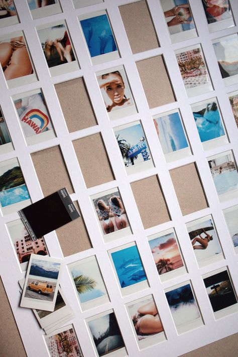 Polaroid Templates Aesthetic, Polaroid Wall Decor, Gallery Wall Collage, Multi Photo Frame, Polaroid Ideas, Polaroid Template, Polaroid Wall, Instax Photos, Cool Gift Ideas