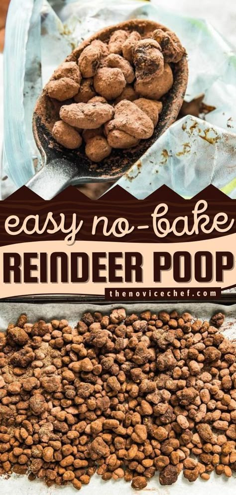 Reindeer Poop Recipe, Reindeer Droppings, Kids Christmas Treats, The Novice Chef, Christmas Desserts Kids, Reindeer Poop, Novice Chef, Christmas Sweet Treats, Easy Christmas Treats