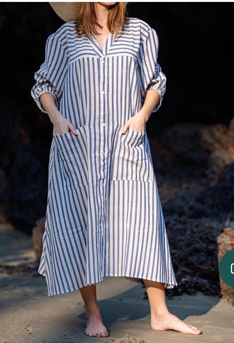 Checks Dresses For Women, Middy Dress Casual Indian, Striped Kurta Designs Women, Striped Tunic Outfit, Stripes Kurti Designs Latest, Striped Kurti Design, Nighty Designs Indian Cotton, Check Dresses For Women, Summer Fashion Dresses Casual