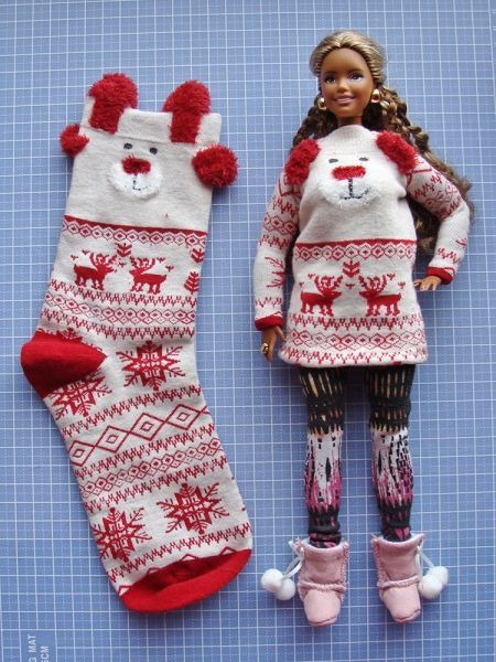 DIY doll sweater from a sock | Free Range Barbie Barbie E Ken, Accessoires Barbie, Sewing Barbie Clothes, Barbie Sewing Patterns, Diy Barbie Clothes, Barbie Doll Clothing Patterns, Barbie Dolls Diy, Diy Barbie Furniture, Barbie Mode