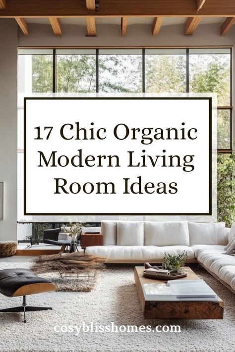 Transform your living room into a stylish haven with these 17 stylish organic modern ideas! From rustic furniture to smart decor choices, explore how to fuse natural materials and eye-catching art for a warm and luxurious spectrum. Whether you crave a bright airy feel or a cozy nook brimming with charm, these designs will inspire every corner of your space. Perfect for anyone looking to instill a sense of nature indoors without sacrificing modern elegance. Get ready to fall in love with living spaces that speak to you! Organic Minimalism Interior Design, Relaxed Modern Living Room, Organic Luxury Living Room, Organic Style Living Room, California Organic Modern, Organic Contemporary Living Room, Modern Natural Design, Organic Minimalist Living Room, Organic Modern With Color