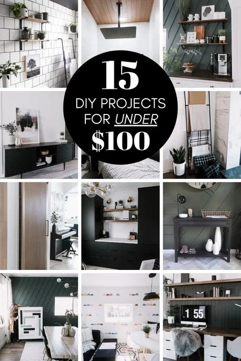 Beautiful modern DIY projects for under $100! Learn how to make these new budget-friendly home decor projects! All of them are quick, easy, and popular DIYs!