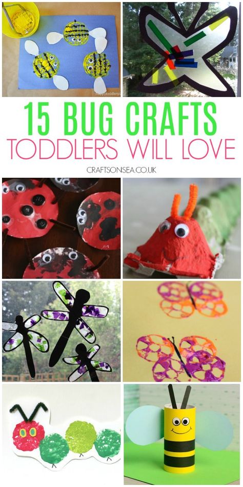 Easy bug crafts for toddlers and preschoolers #toddler #kidscrafts #kidsactivities Bug Crafts For Toddlers, Bug Activities, Bugs Preschool, Insect Activities, Insect Crafts, Spider Crafts, Insects Theme, Bug Crafts, Crafts For Toddlers