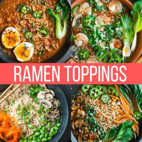 Tofu Ramen Bowls (Vegan + Vegetarian) - Peas and Crayons Blog Tofu Ramen, Ramen Toppings, Chili Oil Recipe, Vegetarian Ramen, Ramen Bowls, Ramen Noodle Bowl, Top Ramen, Ramen Bar, Homemade Ramen