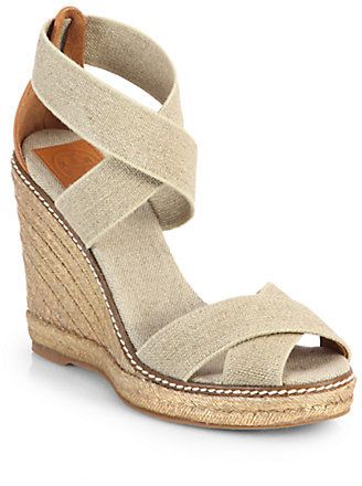 $195, Adonis Crisscross Espadrille Wedge Sandals by Tory Burch. Sold by Saks Fifth Avenue. Click for more info: http://lookastic.com/women/shop_items/81313/redirect Tory Burch Espadrilles, Bold Shoes, Cute Wedges, Sandals Wedges, Tory Burch Sandals, High Heel Wedges, Shoes Heels Wedges, Espadrille Wedge, Espadrille Sandals