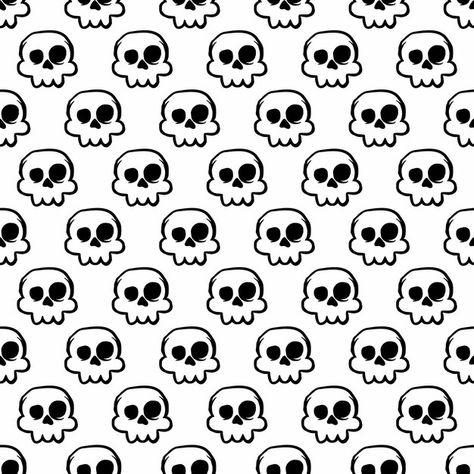 Skull seamless pattern background Premiu... | Premium Vector #Freepik #vector #pattern #design #wallpaper #skull Pattern Design Wallpaper, Spring Illustration, Spring Background, Skull Drawing, Spring Theme, Ornament Frame, Design Wallpaper, Flower Border, Pattern Background