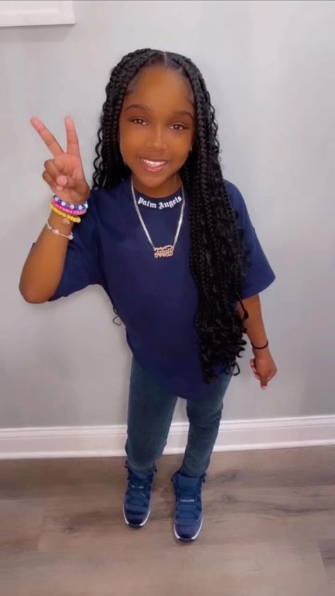 Black Daughter Hairstyles Braids, Cute Hairstyles For Black Kids 13-14, Kids Hairstyles Black Braids, Hairstyles For 4th Graders, Hairstyles For 11 Year Girl Black, 4th Hairstyles, Birthday Hairstyles For Black Kids, Braid Ideas For Kids, Goddess Braids For Kids