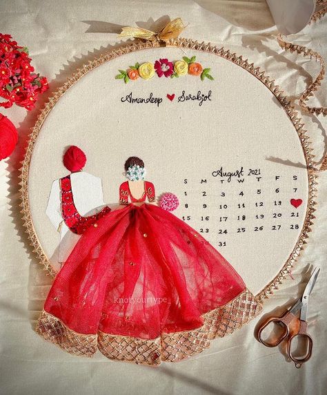 Handpicked Wedding Invitation Ideas You Can Go For. Embroidery Hoops For Wedding, Wedding Invitation Embroidery, Embroidery Wedding Invitation, Embroidery Marriage Design, Wedding Embroidery Designs, Indian Wedding Embroidery Hoop Pattern, Wedding Hoop Art Drawing, Hoop Art Embroidery Wedding, Rukhwat Ideas Indian Weddings