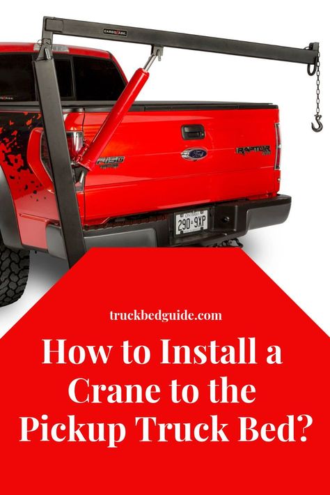 How to Install a Crane to the Pickup Truck Bed? Custom Lifted Trucks, Custom Truck Beds, Pickup Trucks Bed, Truck Mounted Crane, Metal Artwork Wall, Lifted Truck, Truck Cranes, Shop Equipment, Mini Trucks