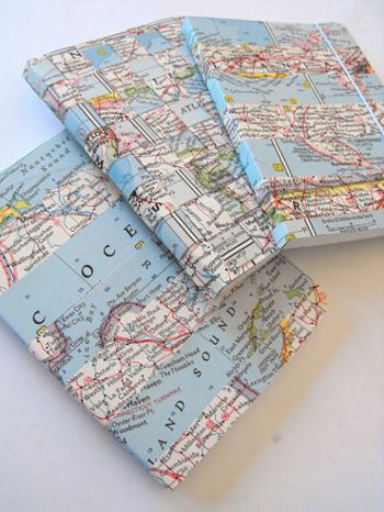 Map Diy Projects, Geography Notebook, Diy Maps, History Notebook, Map Journal, Map Notebook, Washi Tape Notebook, Diy Map, Composition Notebooks