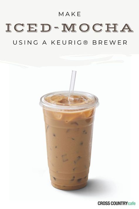 How To Make Good Coffee With Keurig, Healthy Iced Mocha Recipe, K Cup Iced Coffee Recipe, How To Make Mocha Iced Coffee, Ice Coffee Mocha, Amazing Coffee Recipes, K Cup Coffee Recipes, Keurig Coffee Recipes K Cups, Keurig Iced Coffee Recipes K Cups