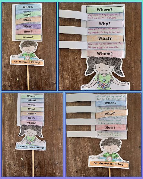 Wh Words, Wh Questions Activities, Preschool Classroom Setup, Fun Writing Activities, English Project, Creative Writing Activities, Creative Writing Ideas, English Projects, Classroom Anchor Charts