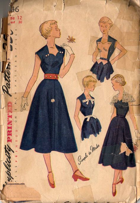 Party Dress Midi, 1950s Dress Patterns, 40's Fashion, Vintage Clothes Patterns, 1950s Sewing Patterns, Summer Cocktail Dress, Vestidos Retro, Bib Dress, 20th Century Fashion