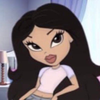 Bratz Dolls Aesthetic Cartoon, Cartoon Profile Pics Girly, Black Hair Profile Picture Cartoon, Cartoon Moods Aesthetic, Tiktok Pfp Ideas Girly, Pfp Girl Cartoon, Cartoon Pfp Girl, Brunette Profile Picture Cartoon, Iconic Cartoon Pfp