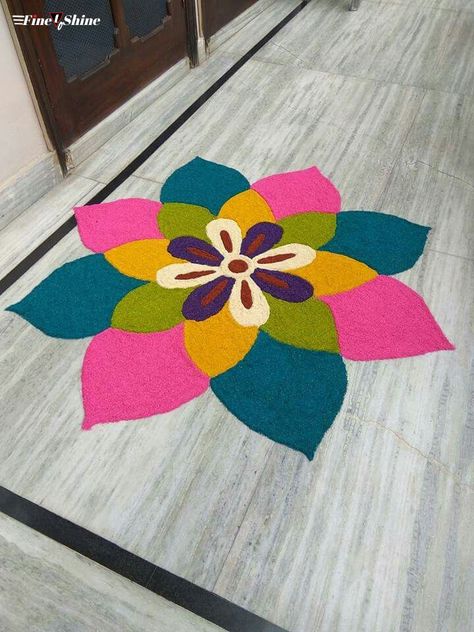 Uniq Rangoli Designs, Rangoli Designs Easy For Diwali, Rongali Design Diwali, Simpal Rangoli Designs Diwali, Small Rangoli Designs Easy Free Hand, Easy Simple Rangoli Designs, Geometric Rangoli Designs, Easy Rangoli Designs Diwali Simple, Very Easy Rangoli Designs Diwali