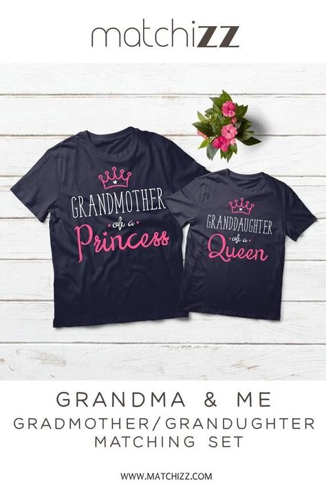 Grandma Granddaughter, Ava Marie, Grandma Love, Queen Princess, Mrs Shirt, Nana Shirts, Diy Clothes Videos, Grandma Shirt, Granddaughter Gift