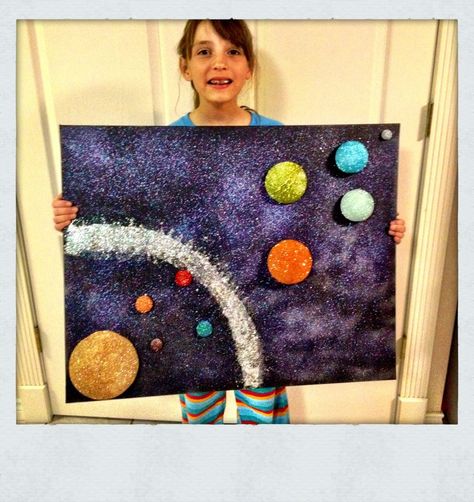 This Solar System project totally rocks!!!! Saturn Project, Make A Solar System, Solar System Projects For Kids, Planet Project, Solar System Model, Solar System Projects, Solar System Poster, Solar System Crafts, Science Experiments For Preschoolers