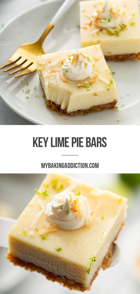 Key Lime Cheesecake Bars, Key Lime Pie Cheesecake, Pie Squares, Key Lime Bars, Key Lime Desserts, Key Lime Pie Bars, Vanilla Sheet Cakes, Lime Desserts, Cheesecake Oreo