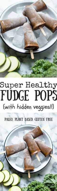 Super Healthy Fudge Pops (with hidden veggies!) are an easy, healthy frozen treat to dazzle your family with! Paleo, plant based, gluten free, dairy free. Natural Nurturer, Frozen Popsicles, Healthy Fudge, Clean Treats, Wfpb Diet, Weight Watcher Desserts, Fudge Pops, Clean Baking, Super Healthy Kids