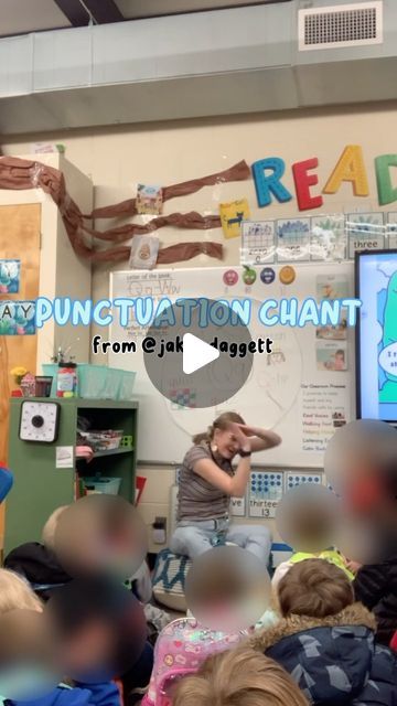 sophie | kindergarten teacher on Instagram: "@jake_daggett always brings it with the fun chants and callbacks. My students loved learning his punctuation chant. Bringing songs and chants into the classroom has been a GAME CHANGER for student engagement. I have been LOVING his Science of Reading course with @thescienceofliteracylearning. It’s not too late to join if you’re looking to gain a deeper understanding of SOR and how to implement it in your K-2 classroom. Thank you @jake_daggett ❤️🙏" Classroom Chants, Punctuation Games, Science Of Reading, Kindergarten Teacher, Kindergarten Teachers, Student Engagement, Punctuation, The Classroom, Game Changer