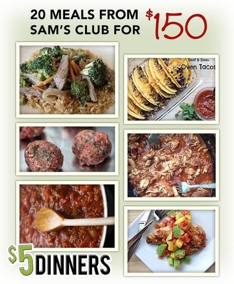 Freezer Meals - 20 Meals from Sam’s Club for $150 – Recipes & Printable Shopping Lists Family Meals Kids, Family Meals Kid Friendly, Bulk Cooking, Taco Dinner, Budget Family Meals, Budget Cooking, Simple Meals, Budget Meal Planning, Grocery Budgeting