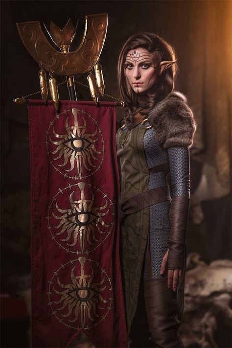 More dragon age cosplay ideas Inquisitor Cosplay, Dragon Age Cosplay, Dragon Age Inquisitor, Couples Cosplay, Medieval Cosplay, Elf Cosplay, Dragon Age 3, Elf Characters, Dragon Age Games