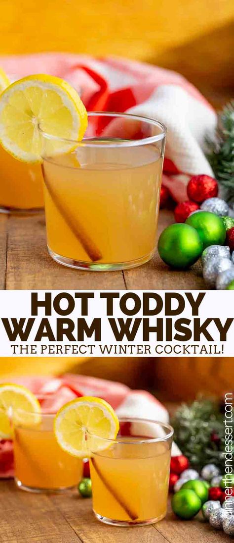 Bourbon Tea Cocktail, Bourbon Tea, Toddy Recipe, Easy Alcoholic Drinks, Hot Toddies Recipe, Honey Bourbon, Hot Drinks Recipes, Tea Cocktail, Dinner Then Dessert