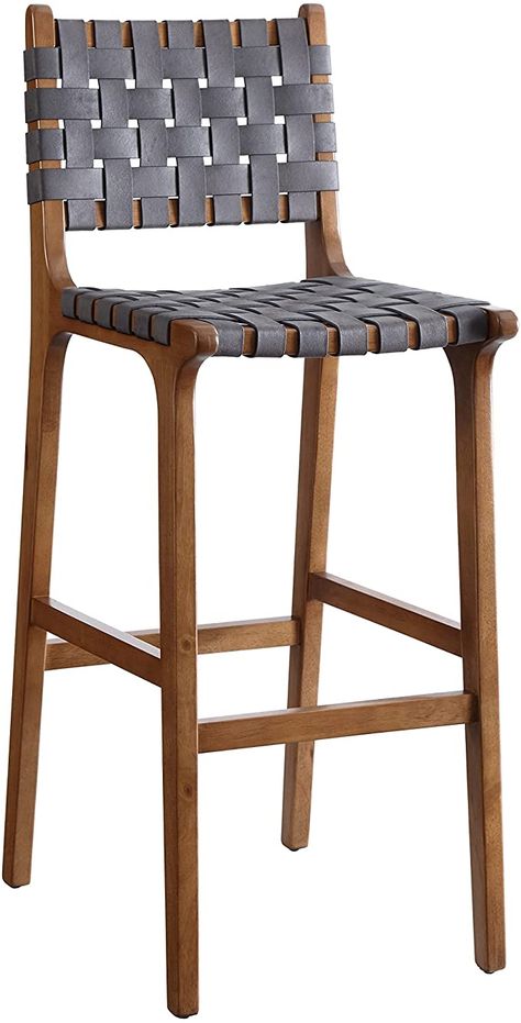 Modern Bar Stools Kitchen, Woven Bar Stools, Bar Stools Kitchen Island, Designer Bar Stools, Wooden Bar Stools, Leather Counter Stools, Bar Stools With Backs, Home Bar Furniture, Bar Height Stools