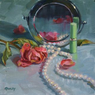 "My paintings celebrate the simple joys of everyday life." Sara Qualey, Cute Vanity, Vanitas Paintings, Hipster Drawings, Art Alevel, Bathroom Artwork, Art Beat, Simple Joys, Art Organization