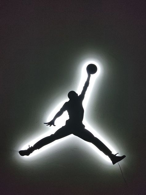 Michael Jordan Jumpman Metal Led Wall Sign, RGB Metal Wall Led Decor, NBA Legend Led Sign, Gift for Boyfriend Art, Game Room Decor - Etsy Teen Boy Bedroom Led Lights, Men Home Decor Ideas, Room Ideas Boys Teen, Light Up Wall Art, Jordan Bedroom Ideas, Jordan Room Ideas, Teenager Bedroom Boy Modern, Room Decor Bedroom Men, Teen Boy Wall Decor