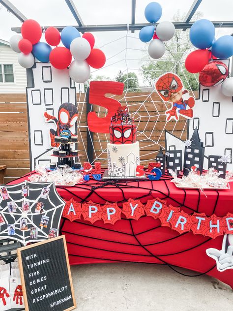 Spidey And Hulk Birthday, Spidey 1st Birthday Party, Spidey And His Amazing Friends Birthday Theme, Spidey And Friends 3rd Birthday, Spider Man And Amazing Friends Party, Spidie And Friends Birthday, Spider-man And His Amazing Friends Birthday Ideas, 4 Year Birthday Party Spiderman, Spidey Friends Party