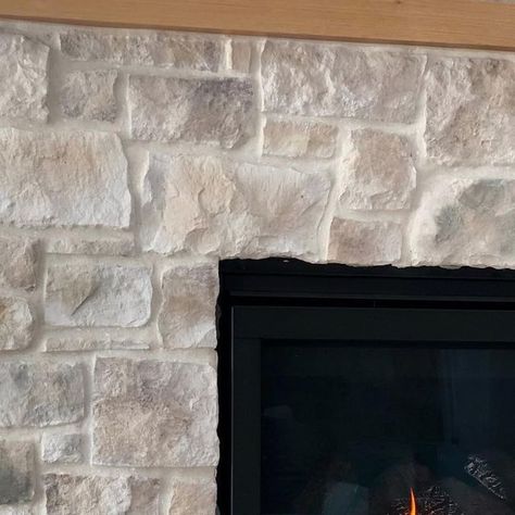 VB Builders And Graystone on Instagram: "Cozy Sunday enjoying this beautiful “Loire valley” stone from @eldoradostone 🤍   #modernfarmhouse #vbbuildersandassociates #eldoradostone #potterybarn #fireplacedesign" Eldorado Stone, Cozy Sunday, 3 Season Room, Fireplace Built Ins, Stone Backsplash, Melrose Place, Home Fireplace, Loire Valley, Stone Veneer