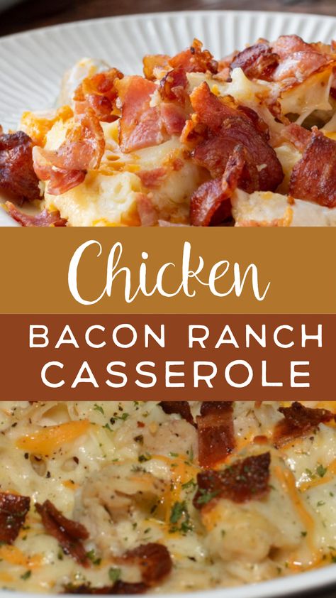 Chicken Bacon Ranch Potato Bake, Chicken And Potato Casserole, Chicken Breast Casserole Recipes, Chicken Breast Casserole, Potatoes And Chicken, Chicken Bacon Recipes, Bacon Ranch Chicken, Bacon Ranch Casserole, 1200 Calorie Diet Meal Plans