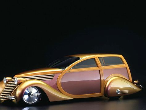 The World Famous Art Deco, 1937 Studebaker Extremeliner Woodie by Ken “POSIES” Fenical, Sold for $302,500. Art Deco Vehicles, Art Deco Car, Vehicle Concept, Cyberpunk Design, Art Deco Artwork, Old Vintage Cars, Mechanical Art, Famous Art, Car Auctions