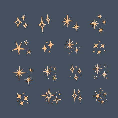 Free Vector | Hand drawn sparkling star collection Sparkle Paint, Star Doodle, Drawing Stars, Hand Doodles, Star Illustration, Star Painting, Background Drawing, Star Background, Sparkling Stars