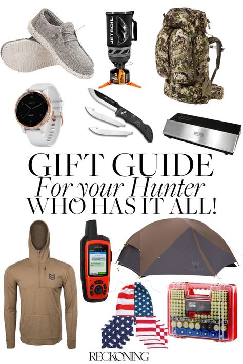 Find unique gifts for your hunter, fisher or outdoorsman that has it all for her, him and kids. Making it easy to get them something they love for the holiday or just because. For the outdoorsman that has it all . . . From Clothing, backpacking and hunting gear to fun unique camping ideas and workout items.  This is going to be your go to shopping list! Best Christmas Gifts For Boyfriend Hunter, Gifts For A Hunter For Men, Deer Hunting Gifts, Hunting Accessories For Men, Hunter Boyfriend Gifts, Christmas Gifts For Hunters, Hunting Boyfriend Gifts, Hunting Basket Ideas, Gifts For Hunters Men