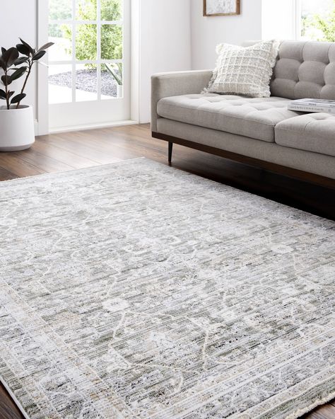 Light grey area rug