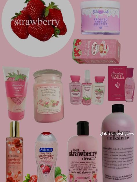 Smell Guide, Strawberry Products, Strawberry Perfume, Body Hygiene, Beauty Routine Tips, Basic Skin Care Routine, Shower Skin Care, Body Smells, Pretty Skin Care